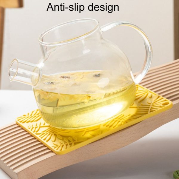 9.5cm Household Square Silicone Heat Insulating Mat Kitchen High Temperature Resistant Baking Placemat (Matcha Green) - Image 8