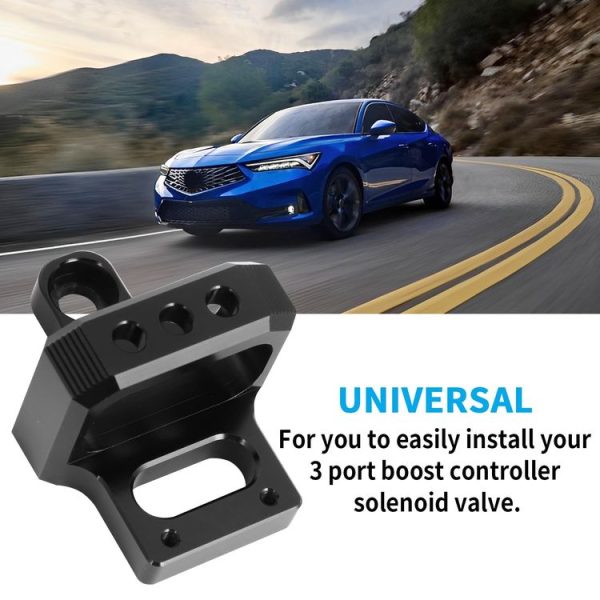 Solenoid Valve Mounting Bracket 3 Port For Mac AEM Boost Controller (Black) - Image 7