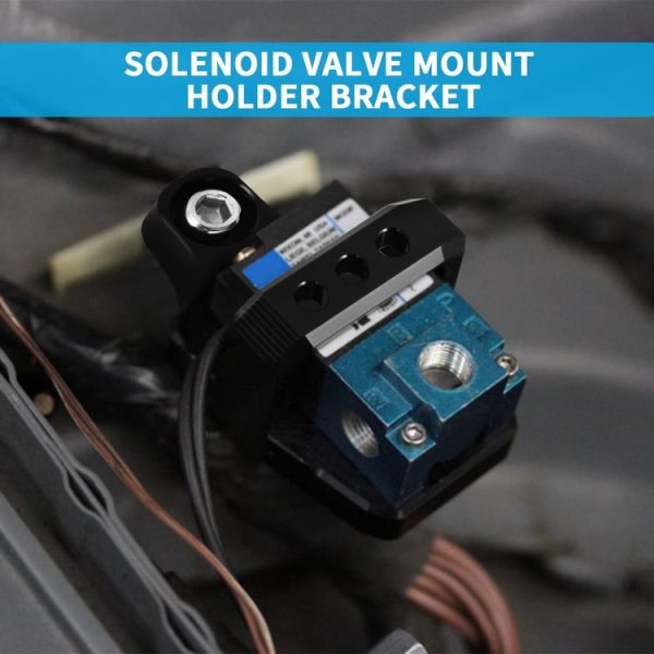 Solenoid Valve Mounting Bracket 3 Port For Mac AEM Boost Controller (Black) - Image 8