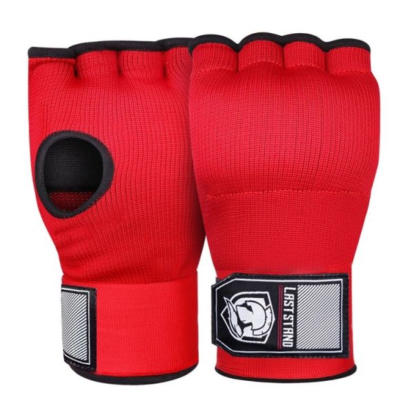 LASTSTAND Half Finger Gel Boxing Gloves Sanda Wrist Guard Bandage, Size: Free Size (Red)