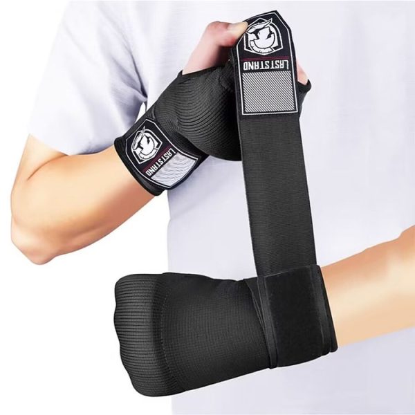 LASTSTAND Half Finger Gel Boxing Gloves Sanda Wrist Guard Bandage, Size: Free Size (Red) - Image 2