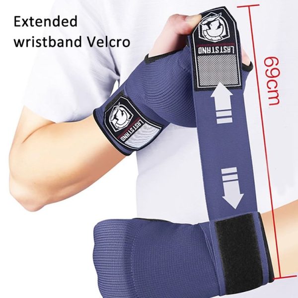 LASTSTAND Half Finger Gel Boxing Gloves Sanda Wrist Guard Bandage, Size: Free Size (Red) - Image 7
