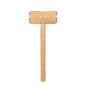 Multifunctional Double-Sided Wooden Handle Meat Hammer Kitchen Steak Tendon Breaker (Wooden Handle)