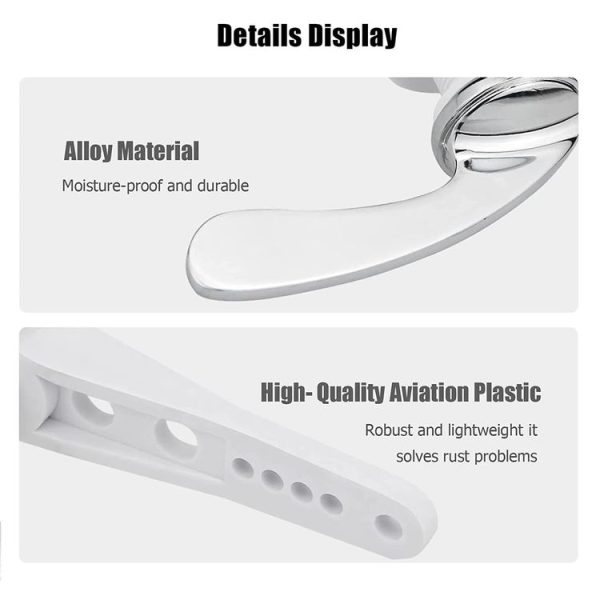 Toilet Flush Handle Replacement Toilet Hand Zinc Alloy Bathroom Accessories With Chain - Image 4