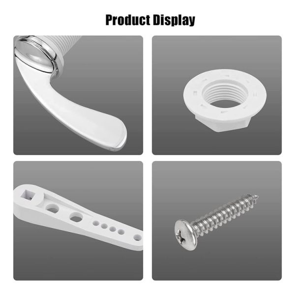 Toilet Flush Handle Replacement Toilet Hand Zinc Alloy Bathroom Accessories With Chain - Image 5