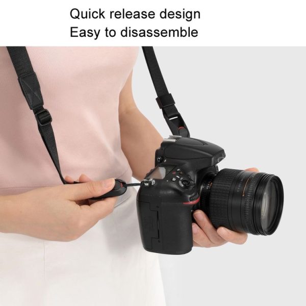 Cwatcun D154 Comfortable Decompression Quick Release Neck Camera Universal Shoulder Strap SLR Camera Strap (Black) - Image 7