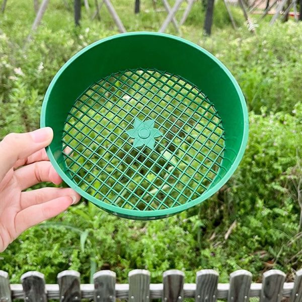Home Planting Gardening Sieve Tool Sand And Soil Filter Screen, Diameter: 16cm (Green) - Image 2