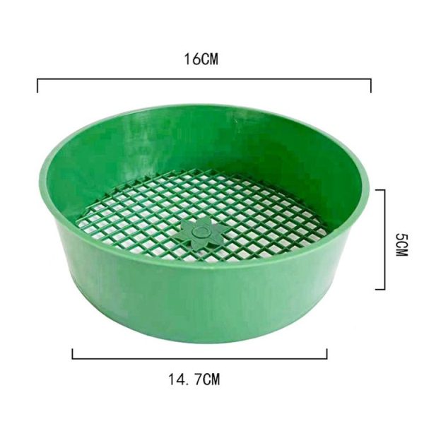 Home Planting Gardening Sieve Tool Sand And Soil Filter Screen, Diameter: 16cm (Green) - Image 3