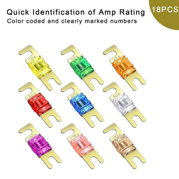 8pcs / Set 12V-58V Mini ANL High Current Bolt-on Fuse (20A-150A) - Image 2