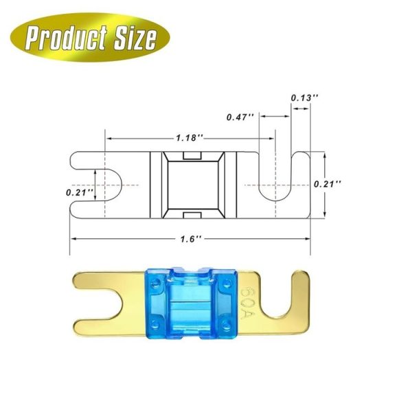 8pcs / Set 12V-58V Mini ANL High Current Bolt-on Fuse (20A-150A) - Image 3