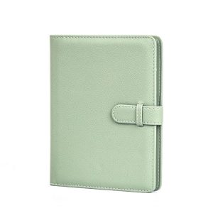 3 Inch 80 Pockets Photo Lychee Print Album Photo Book Card Album (Green)