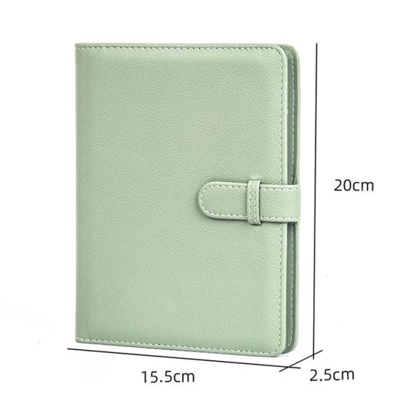 3 Inch 80 Pockets Photo Lychee Print Album Photo Book Card Album (Green) - Image 5
