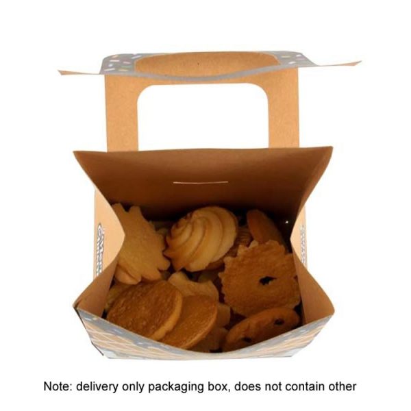 10pcs Christmas Candy Boxes Kraft Paper Christmas House Handbag Candy Boxes, Style: Large Brown Edge - Image 6