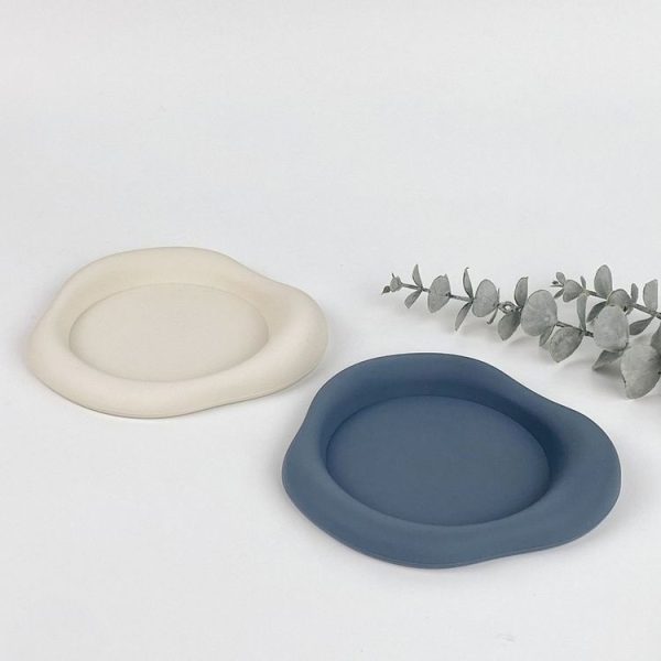 Cloud High Temperature Resistant Silicone Coaster Home Simple Jewelry Storage Tray (White) - Image 2