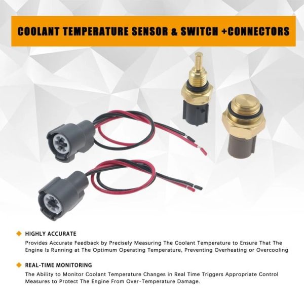 Honda Civic Radiator Coolant Fan Switch Temperature Sensor Plus Wiring Harness (1set) - Image 4