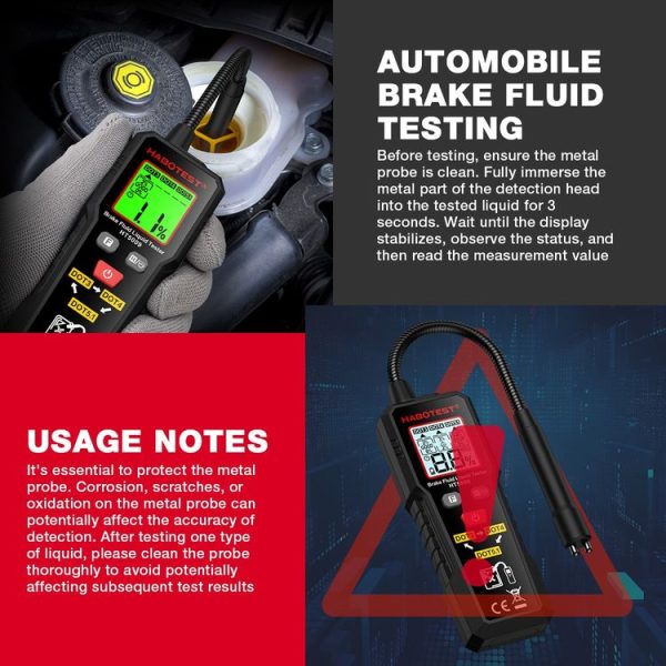 HABOTEST Automobile Motorcycle Brake Fluid Moisture Tester - Image 13