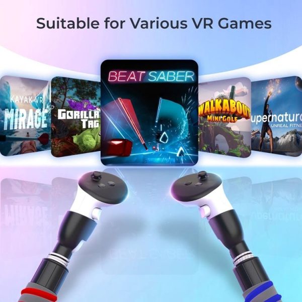 Meta Quest 3 / 3S STARTRC GAMES Rhythm Lightsaber Game Grip Golf Extension Holder Accessories (White) - Image 6