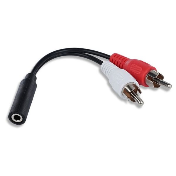 Audio Cable 3.5mm Female To 2RCA Double Lotus Head Speaker Connection Cable (0.23m)