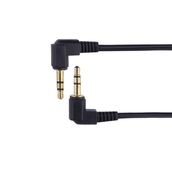 3.5mm Stereo Car Audio Cable PU Gold-plated Elbow Spring Cable (Male To Male) - Image 3