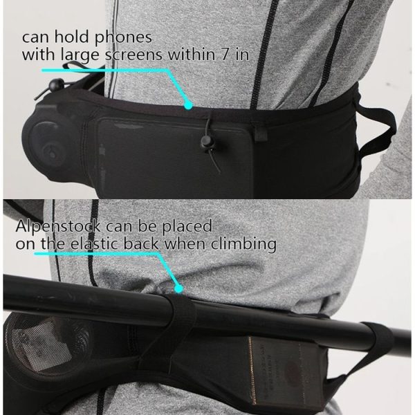 Close-fitting Sports Waist Bag Lightweight Marathon Running Belt, Size: S (Black) - Image 5