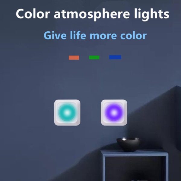 Remote Control Night Light LED Bedside Cabinet RGB Colorful Pat Light (2 Remote Controls + 6 Lights) - Image 10