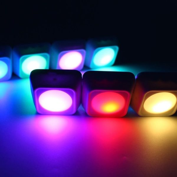 Remote Control Night Light LED Bedside Cabinet RGB Colorful Pat Light (2 Remote Controls + 6 Lights) - Image 12
