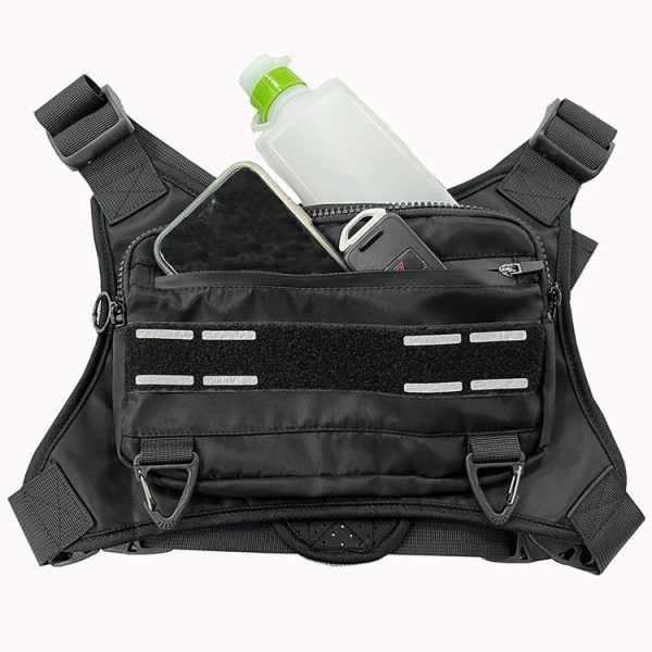 Running Chest Bag Outdoor Sports Vest Cycling Backpack, Size: Free Size (Black) - Image 2