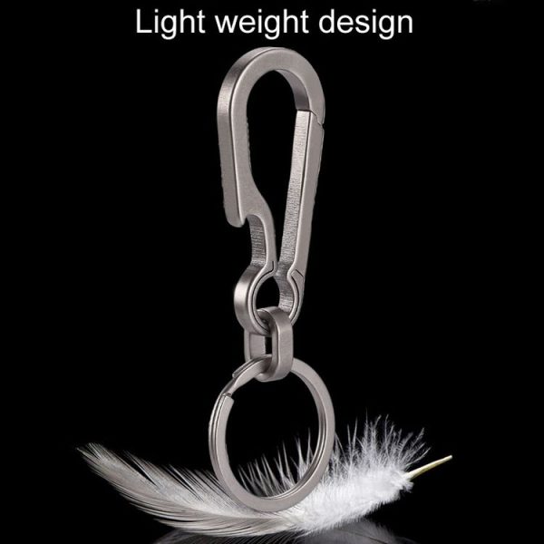 Titanium Alloy Car Keychain Multifunctional Simple Loss Prevention Belt Charm Ring, Style: Classic Model - Image 4