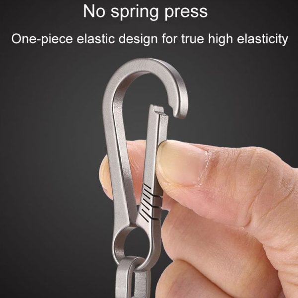 Titanium Alloy Car Keychain Multifunctional Simple Loss Prevention Belt Charm Ring, Style: Classic Model - Image 5