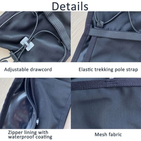 Running Sports Waist Bag Ultra-thin Breathable Belt With Trekking Pole Fixing Strap, Size: XS / S / M - Image 5