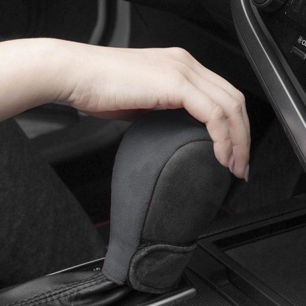 Suede Automatic Manual Gear Lever Cover (Brown) - Image 6