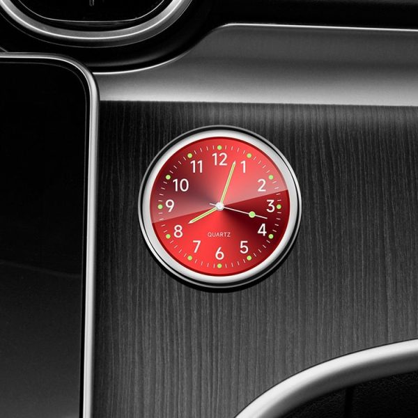 Car Digital Electronic Quartz Luminous Clock, Color: Ruby Red