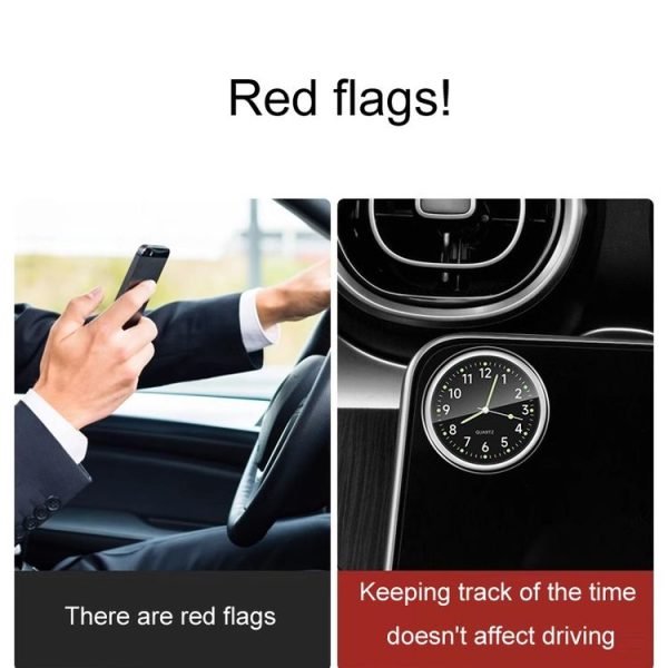 Car Digital Electronic Quartz Luminous Clock, Color: Ruby Red - Image 8