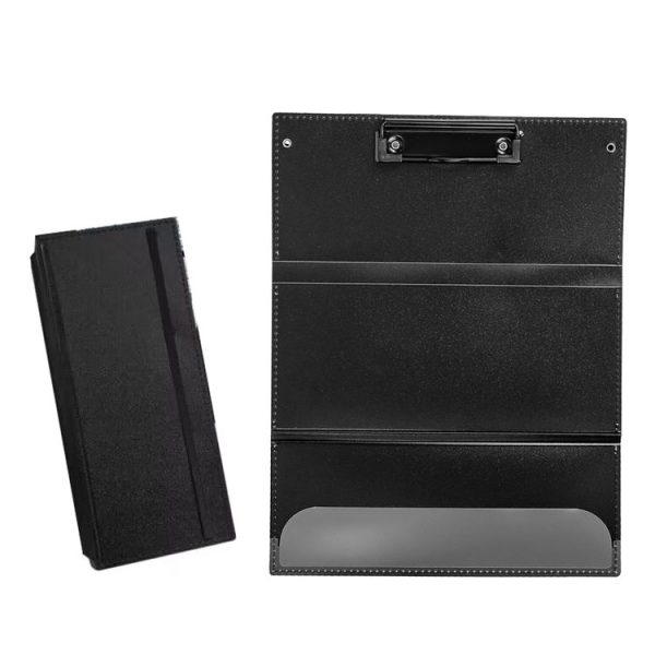 Letter Size Nurse Clip Board Triple Folding Pocket Size Nursing Clipboard (Black)