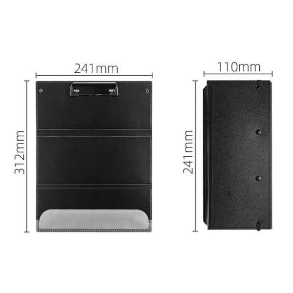 Letter Size Nurse Clip Board Triple Folding Pocket Size Nursing Clipboard (Black) - Image 3