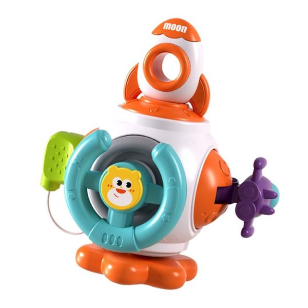 Baby Hand Grip Ball Early Learning Busy Ball Puzzle Sensory Spinning Toys, Style: Rocket