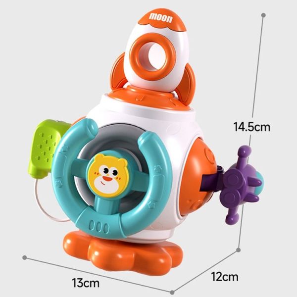 Baby Hand Grip Ball Early Learning Busy Ball Puzzle Sensory Spinning Toys, Style: Rocket - Image 9