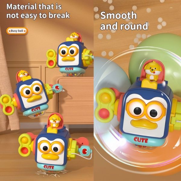 Infant Busy Ball Baby Hand Grip Ball Puzzle Sensory Hexahedron Toys (Penguin) - Image 4