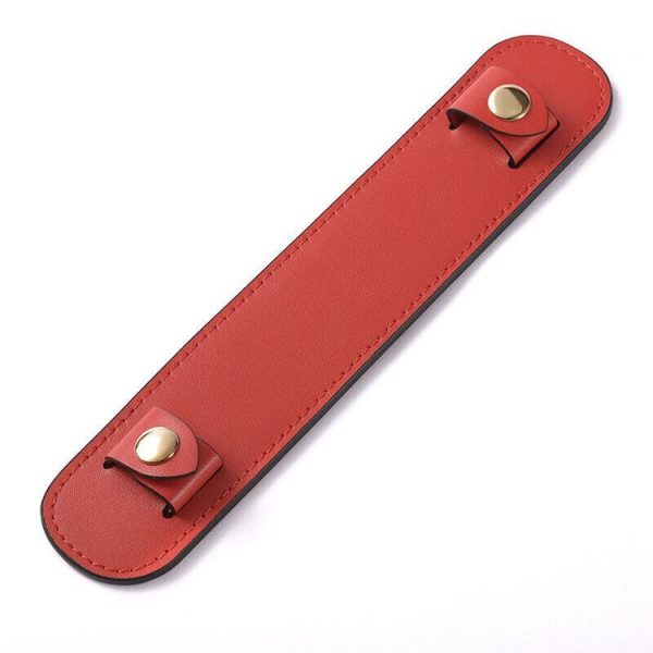 Simple Detachable Bag Anti Strangulation Leather Handle Accessory (Red)