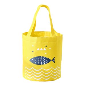 Handheld Drawstring Bento Bag Large Capacity Fresh Insulated Lunch Box Thermal Bag (Yellow)