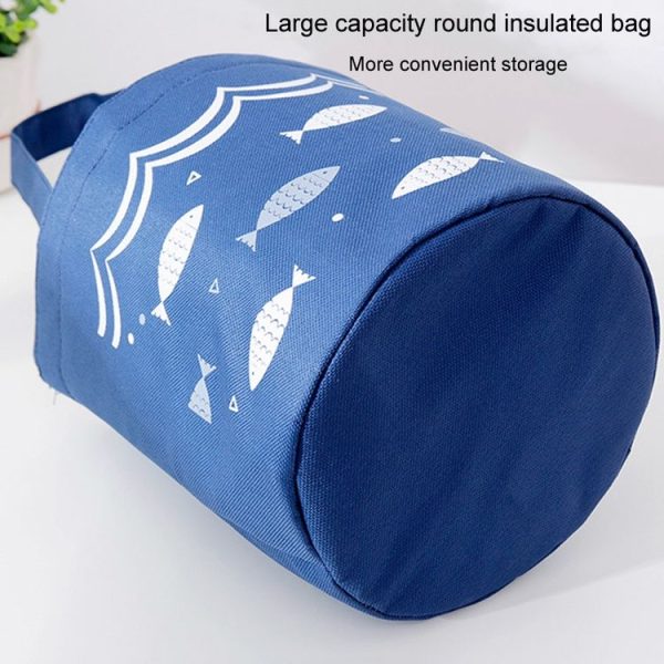 Handheld Drawstring Bento Bag Large Capacity Fresh Insulated Lunch Box Thermal Bag (Yellow) - Image 5