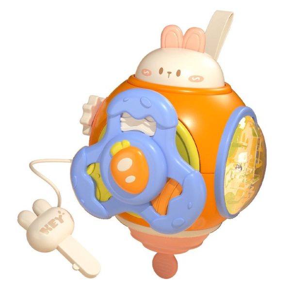 Infant Puzzle Busy Hand Grasping Ball Baby Grasping Sensory Training Early Learning Toys (Rabbit)