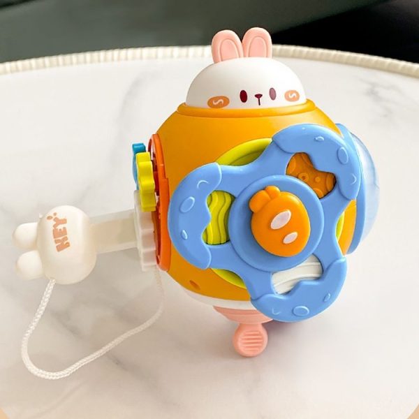 Infant Puzzle Busy Hand Grasping Ball Baby Grasping Sensory Training Early Learning Toys (Rabbit) - Image 2