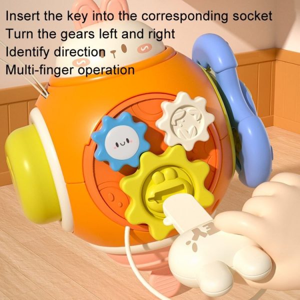 Infant Puzzle Busy Hand Grasping Ball Baby Grasping Sensory Training Early Learning Toys (Rabbit) - Image 4