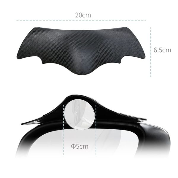 1pair Car Rearview Mirror Rain Eyebrow Blind Spot Reversing Round Mirror (White) - Image 3