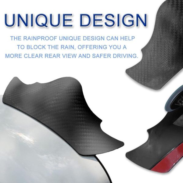 1pair Car Rearview Mirror Rain Eyebrow Blind Spot Reversing Round Mirror (White) - Image 5