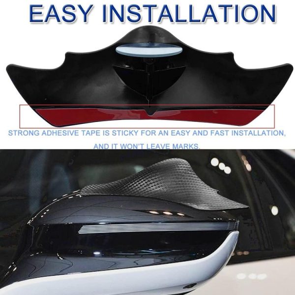 1pair Car Rearview Mirror Rain Eyebrow Blind Spot Reversing Round Mirror (White) - Image 7