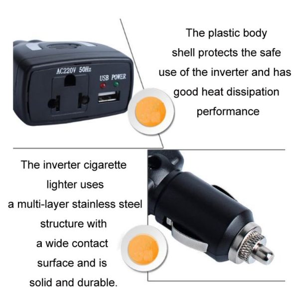 Meind 75W Mini Car Inverter Charger (12V To 110V) - Image 4