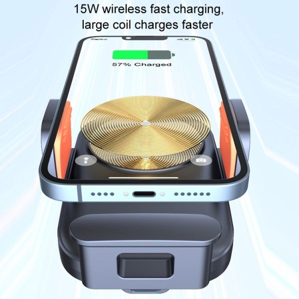 Car Wireless Charging Outlet Navigation Mobile Phone Holder (Single Hook Type) - Image 3