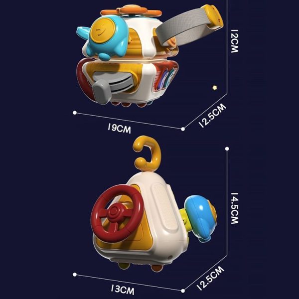 Baby Busy Box Hand Grabbing Ball Puzzle Cubic Space Spinning Fun Children Early Learning Toys, Style: Basic 4 Sides - Image 7